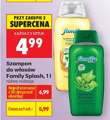 Szampon do włosów Family Splash promocja w Biedronka
