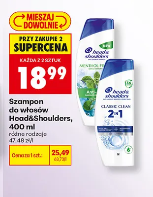 Szampon do włosów Head & Shoulders Menthol Fresh promocja w Biedronka