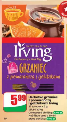 Herbatka grzaniec z pomarańczą i goździkami promocja w Dino