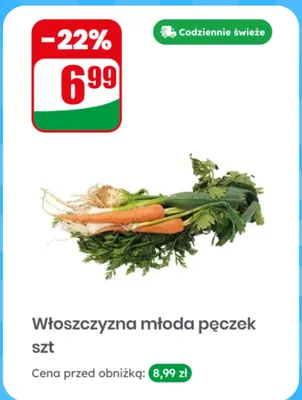 Włoszczyzna młoda pęczek promocja w Dino