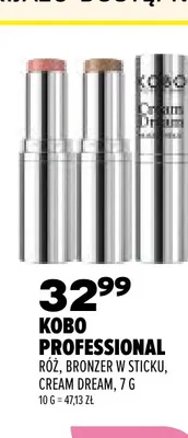 Róż w sticku Cream Dream Kobo Professional promocja w Drogerie Natura