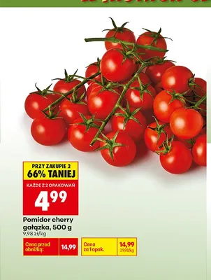 Pomidor cherry gałązka promocja w Biedronka