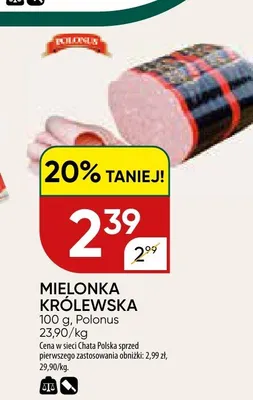 Mielonka królewska Polonus promocja w Chata Polska