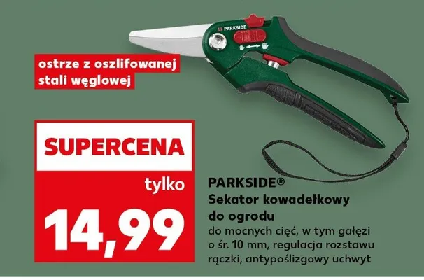 Sekator kowadełkowy do ogrodu promocja w Kaufland