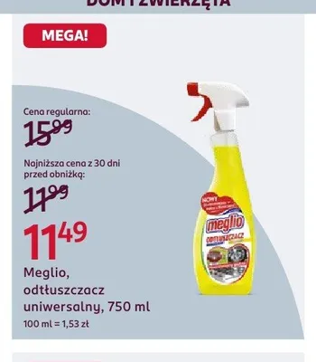 Odtłuszczacz uniwersalny Meglio promocja w Rossmann