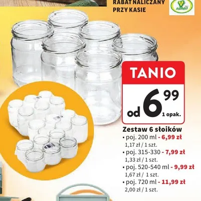 Zestaw 6 słoików 6-pak 200 ml promocja w Intermarche