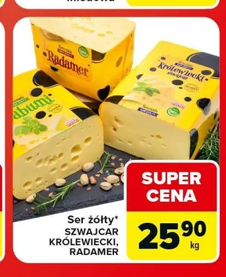 Ser żółty Szwajcar promocja w Carrefour Market