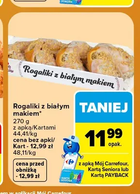 Rogaliki z białym makiem promocja w Carrefour