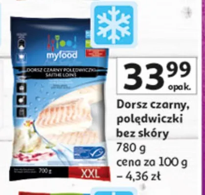 Dorsz czarny, polędwiczki bez skóry promocja w Auchan