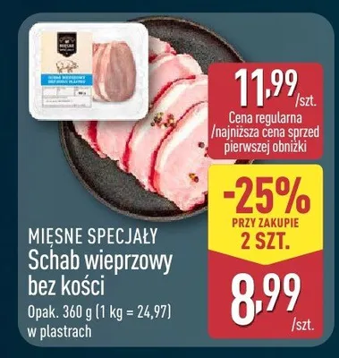 Łopata wieprzowa bez kości promocja w Aldi