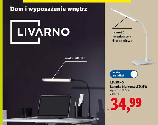 Lampka biurkowa LED Livarno 6W promocja w Lidl