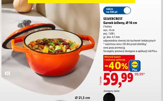 Garnek żeliwny Silvercrest Ø 16 cm promocja w Lidl