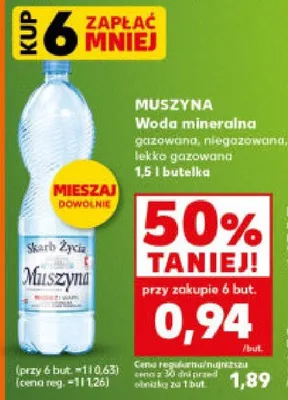 Woda mineralna gazowana, niegazowana, słabo gazowana promocja w Kaufland