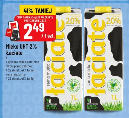 Mleko UHT 2% Łaciate promocja w POLOmarket