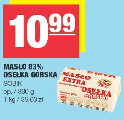 Masło 83% Ósełka Górska promocja w SPAR
