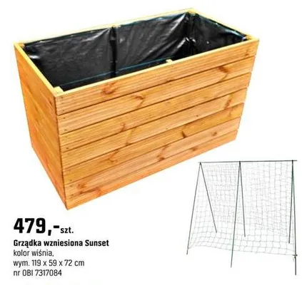 Grządka wzmocniona Sunset kolor wiśnia promocja w OBI
