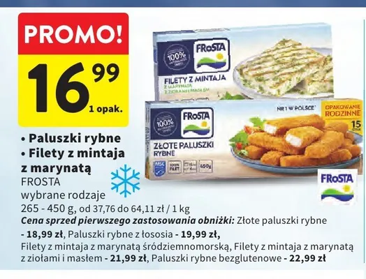 Złote paluszki rybne Frosta promocja w Intermarche