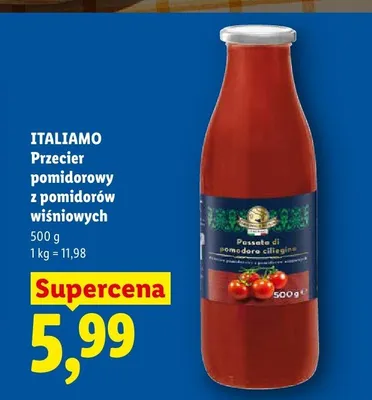Przecier pomidorowy z pomidorów wiśniowych Italiamo promocja w Lidl