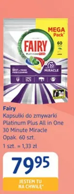 Kapsułki do zmywarki Platinum Plus All in One 30 Minute Miracle promocja w Drogerie DM