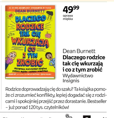 Książka Dlaczego rodzice tak cię wkurzają i co z tym zrobić Dean Burnett promocja w Empik