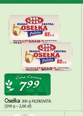 Masło Osełka Mlekovita promocja w CEZAR Delikatesy