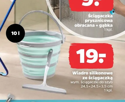 Wiadro silikonowe ze ściągaczką Aquantic promocja w Netto