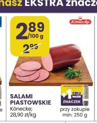 Salami Piastowskie Könecke promocja w Stokrotka