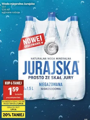 Woda mineralna Jurajska promocja w Delikatesy Centrum