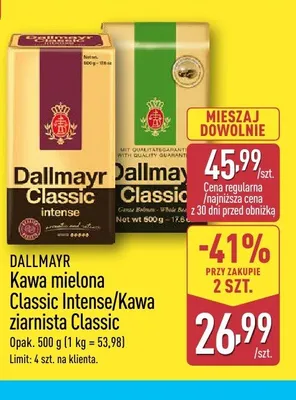 Kawa ziarnista Dallmayr Classic promocja w Aldi