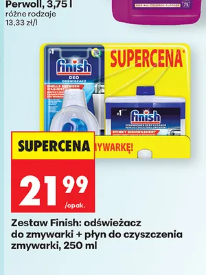 Zestaw Finish odświeżacz do zmywarki + płyn do czyszczenia zmywarki 250 ml promocja w Biedronka