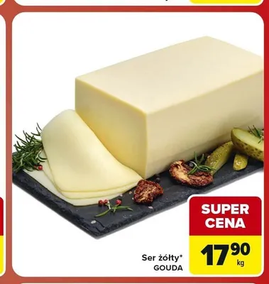 Ser żółty Gouda promocja w Carrefour Market