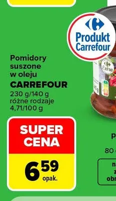 Pomidory suszone w oleju Carrefour promocja w Carrefour Market