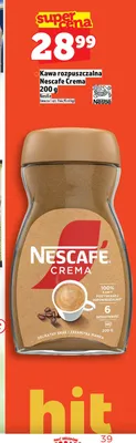 Kawa rozpuszczalna Nescafe Crema promocja w TOPAZ