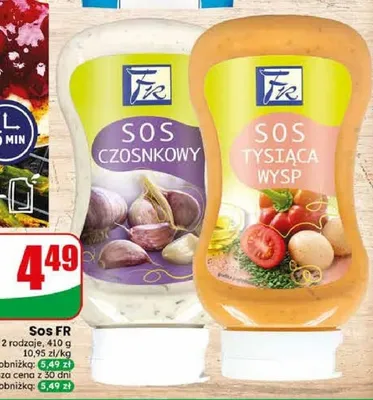 Sos czosnkowy FR promocja w Dino