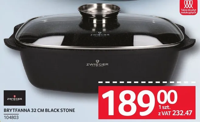 Brytfanna 32 cm Black Stone Zwieger promocja w Selgros