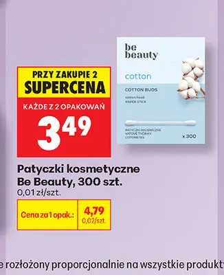 Patyczki kosmetyczne Be Beauty promocja w Biedronka