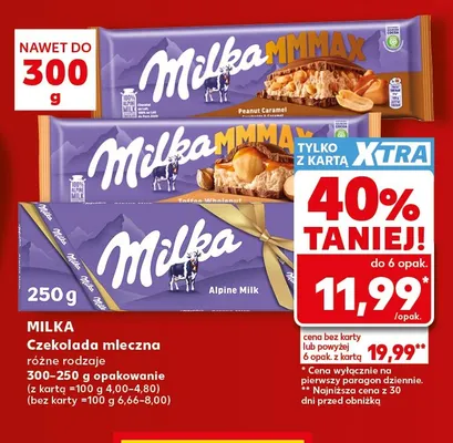 Czekolada mleczna MMMAX Toffee Wholenut Milka promocja w Kaufland