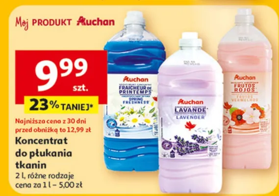 Koncentrat do płukania tkanin Auchan promocja w Auchan