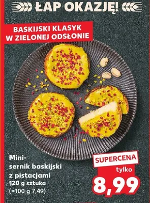 Mini-sernik baskijski z pistacjami promocja w Kaufland