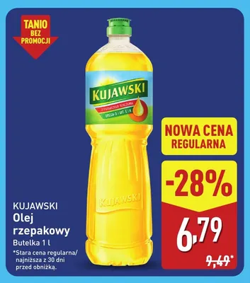 Olej rzepakowy Kujawski promocja w Aldi