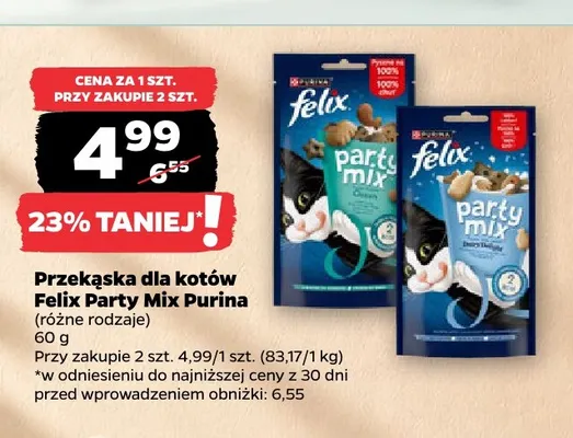 Przekąska dla kotów Felix Party Mix Original promocja w Netto