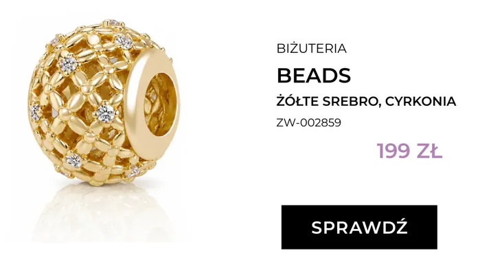Biżuteria Beads żółte srebro cyrkonia Briju promocja w Briju