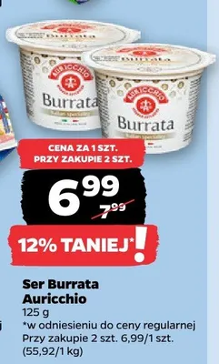 Ser Burrata Auricchio promocja w Netto