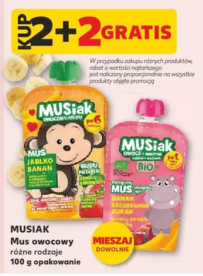 Mus owocowy różne rodzaje promocja w Kaufland