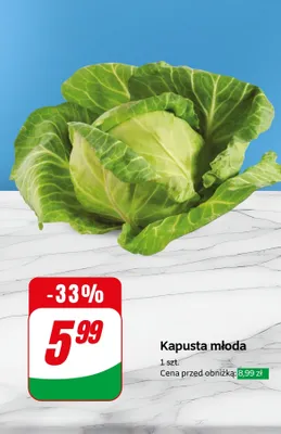 Kapusta młoda 1 szt. promocja w Dino
