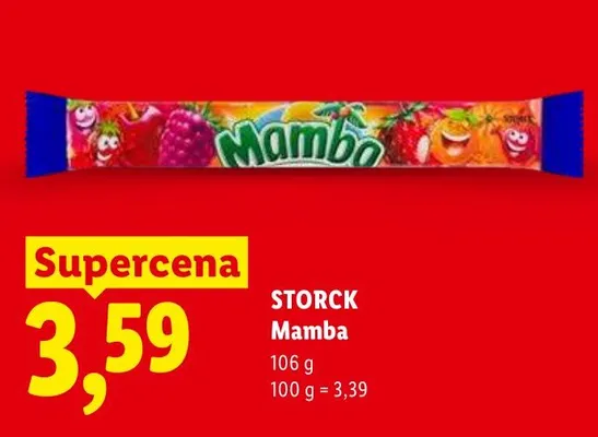 Guma rozpuszczalna Mamba Storck promocja w Lidl