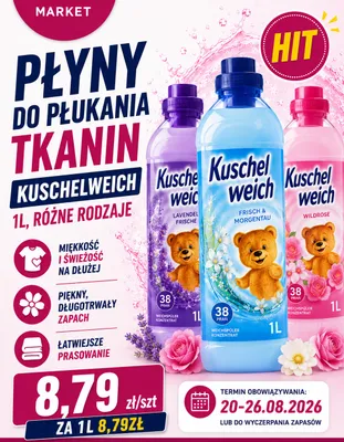 Płyn do płukania tkanin Kuschelweich Wildrose promocja w emma MARKET