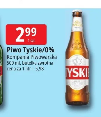 Piwo bezalkoholowe Tyskie promocja w Leclerc