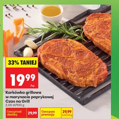 Karkówka grillowa w marynacie paprykowej Czas na Grill promocja w Biedronka