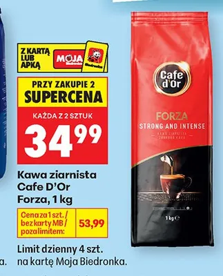 Kawa ziarnista Cafe D'Or Forza promocja w Biedronka